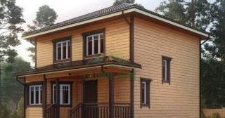 Двухэтажный дом из бруса в Благовещенске от Строй-Бгн - строительство от 136877 руб.