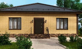 Проекты одноэтажных домов из кирпича | Строй-Бгн - Благовещенск от 3686 рублей